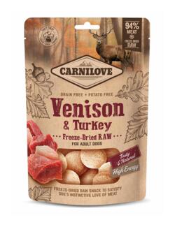 CarniLove Freeze-Dried Raw Snacks Venison & Turkey | Frysetørret hundesnack med vildt og kalkun