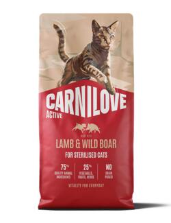 Carnilove Lamb & Wild Boar for Sterilised Adult All Breeds 6 kg | Fuldfoder til steriliserede katte (LEVERING UVIST)