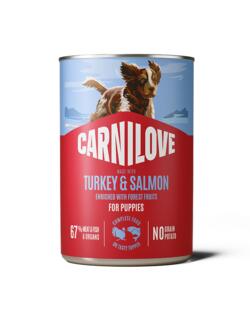 Carnilove Dog Can Paté Salmon & Turkey for Puppies 400 g | Fuldfoder paté til hvalpe