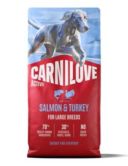 Carnilove Salmon & Turkey for Adult Large Breeds 12 kg | Fuldfoder til voksne hunde af store racer