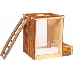 Natural Wooden Burrow Box Gravekasse i Naturtræ 25x20x24cm