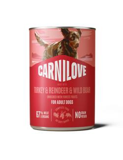 Carnilove Paté Kalkun, Ren & Vildsvin Kornfrit Vådfoder 400g