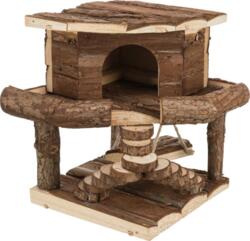Ida Hus – Hamsterhus med gynge og trapper (19x20x19 cm)
