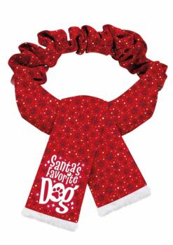 Favorite Juletørklæde Scarf Xmas Red Paws Hundebeklædning M