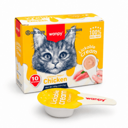 Wanpy Creamy Spoon Chicken – Kornfri cremet kattesnack (160g)