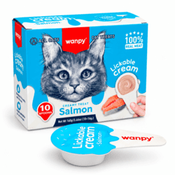 Wanpy Creamy Spoon Tuna & Salmon – Kornfri cremet kattesnack (160g)