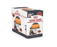 Royal Canin Hair & Skin Care bidder i sovs 12 stk vådfoder til hud og pels