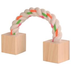 Cotton rope with wooden blocks