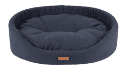 AMIPLAY OVAL BED L BLACK 58X50X15 cm