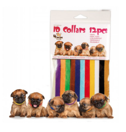 Puppy collar with velcro 12 colors