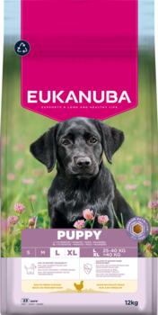 EUKANUBA Puppy Large Breed kylling 12 kg | hvalpefoder til store racer med frisk kylling