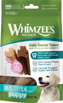 Whimzees Puppy Chew M/L for small puppies