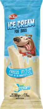 Dr. Zoo dog ice cream, cream