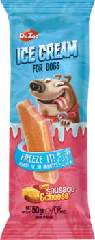 Dr. Zoo dog ice cream, Sausage and Cheese