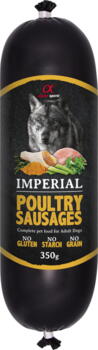 Alpha Spirit Imperial Poultry Sausages Vådfoder 350g