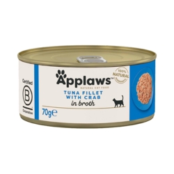 Applaws Cat Tin – Tuna Fillet with Crab in Broth 70 g