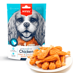 Wanpy Chicken Jerky & Calcium Bone Wrap 100g