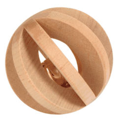 Rodent toy Laminated wooden ball with bell Ø6cm