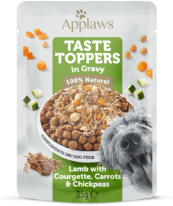 Applaws Dog Taste Toppers - Lamb Pouch with Courgette, Carrots & Chickpeas in Gravy 85g