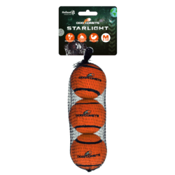 Dog Comets Starlight Tennisbold – Orange (Str. M, 3-pak)
