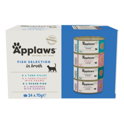 Applaws Cat Tin - Fish Selection in Broth 24x70g