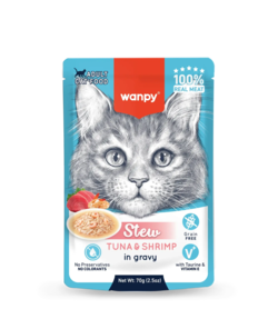 Wanpy Cat Stew – Tuna & Shrimp in Gravy 70 g