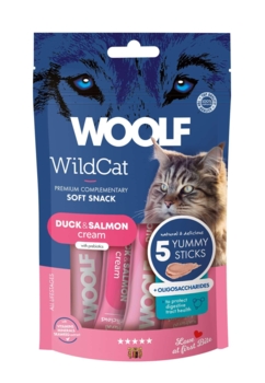 Woolf Wildcat Cream – Duck & Salmon + Oligosaccharider 5 stk