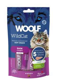 Woolf Wildcat Cream 5 stk, Duck + Catnip