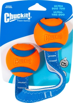 Chuckit Ultra DUO Tug – To Bolde med Trækreb (Medium)