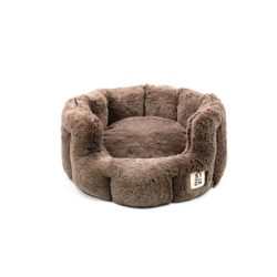 51 – Supersoft Rund Hundeseng – Mørkebrun