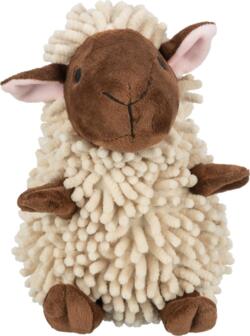 Jolly Paw Sheep plysbamse 22 cm blødt hundelegetøj i brun og hvid (Outlet)