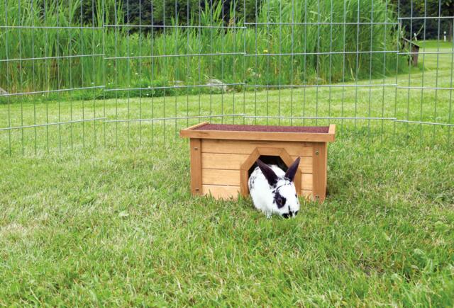 Trixie Udendørs Hus til Kanin 40 × 20 × 28 cm | Træhus med tagpap