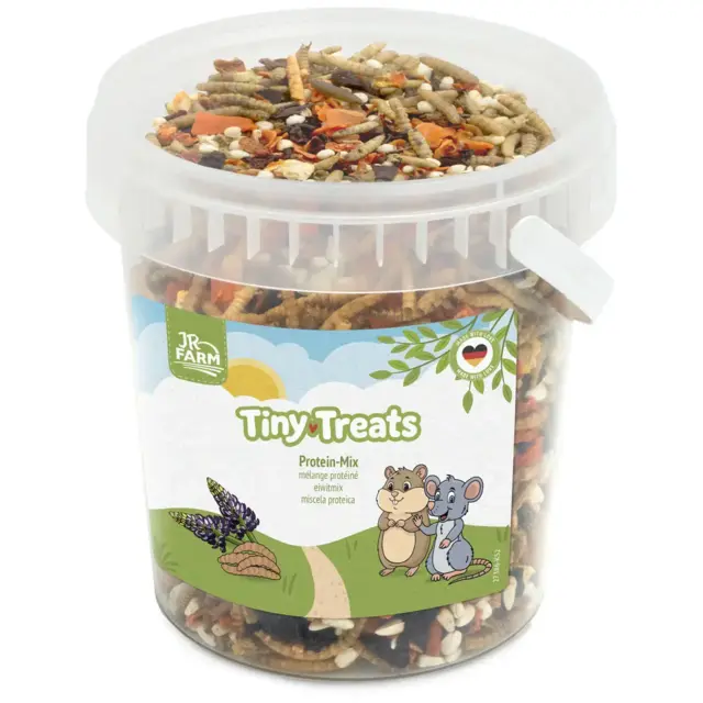 JR Tiny Treats Protein Mix 100 g | Naturlig snack med melorme til gnavere