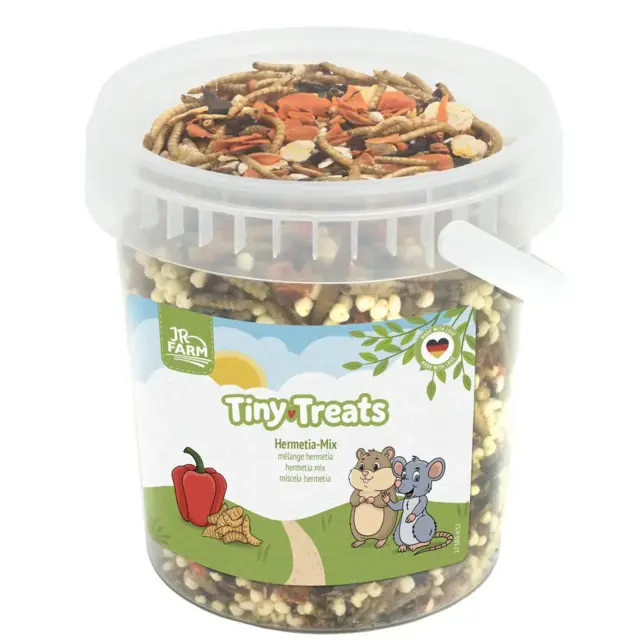 JR Farm Tiny Treats Hermetia Mix 200 g | Snack med insektprotein til gnavere