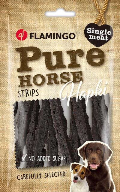 Hapki Strips with Horse 85 g | Hypoallergen hundesnack med hest