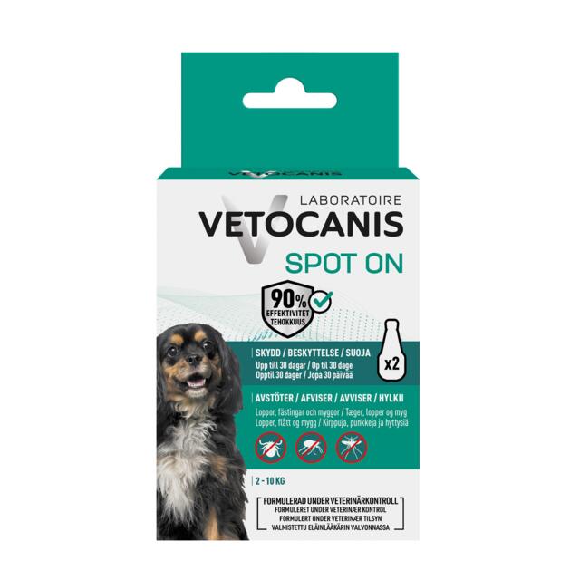 Vetocanis Anti-parasit Spot On Hund Small | Naturlig beskyttelse 2–10 kg
