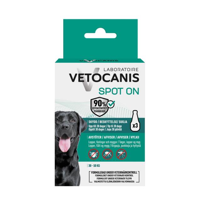 Vetocanis Anti-parasit Spot On Hund Large | Spot on middel mod lopper og flåter 30–50 kg