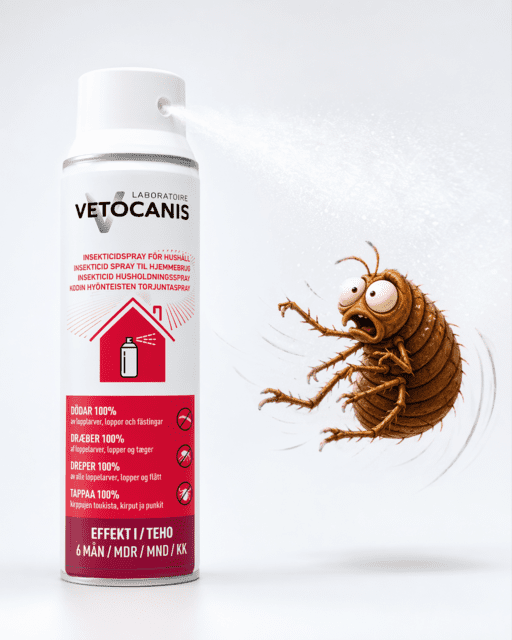 Vetocanis Anti-parasit Spray Husstand | Insekticidspray mod lopper og flåter