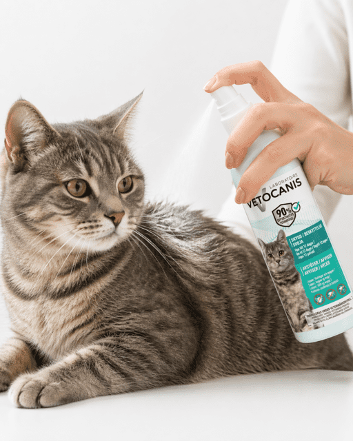 Vetocanis Anti-parasit Spray Kat | Naturlig loppe- og flåtspray til kat