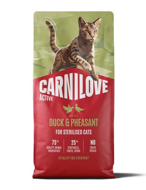 Carnilove Duck & Pheasant for Sterilised Adult All Breeds 6 kg | Fuldfoder til steriliserede katte