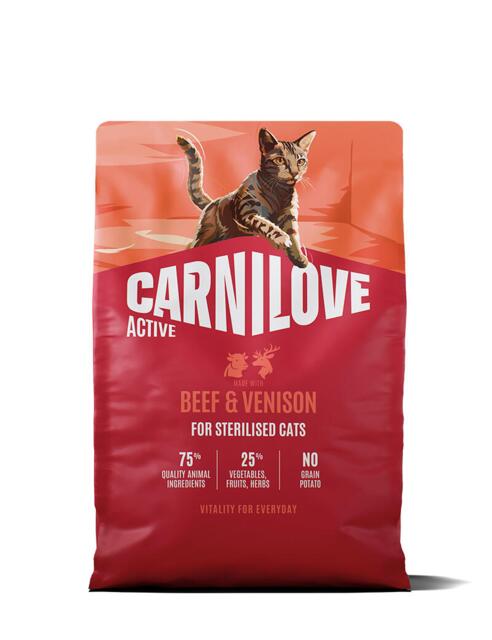 Carnilove Beef & Venison for Sterilised Adult All Breeds 2 kg | Fuldfoder til steriliserede katte