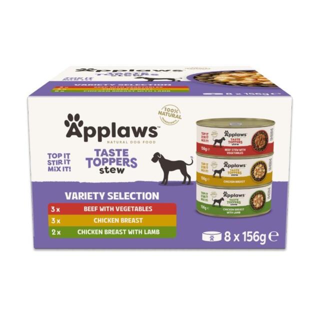 Applaws Multipack Mix Stew 8 x 156 g | Naturligt vådfoder multipack til hund
