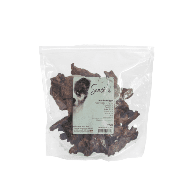 Snack’it Kaninlunger 100 g | Naturlig hundesnack med kanin