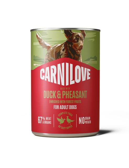 Carnilove Dog Can Paté Duck & Pheasant 400 g | Fuldfoder paté til voksne hunde
