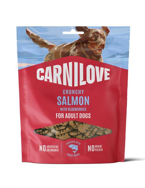 Carnilove Dog Crunchy Snack Salmon with Blueberries 200 g | Kornfri hundesnack med laks