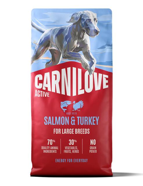 Carnilove Salmon & Turkey for Adult Large Breeds 12 kg | Fuldfoder til voksne hunde af store racer
