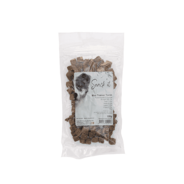Snack’it Mini Trainers Torsk 100 g | Små træningsgodbidder til hund