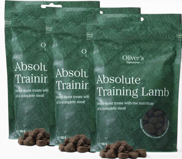 Oliver´s SIGNATURE Absolute Training Lamb 3 x 150 g | Semi-moist træningsgodbid med lam