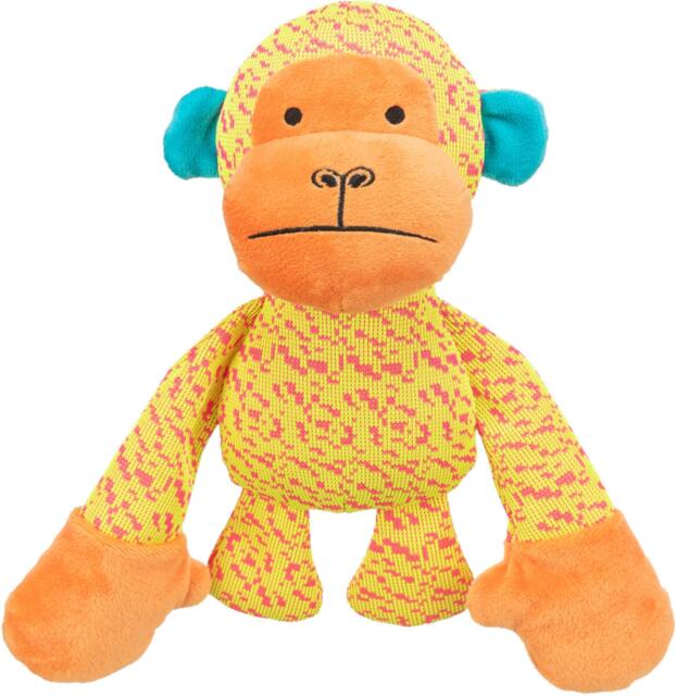 Trixie abe plys legetøj 27 cm | blødt hundelegetøj i plys og stof