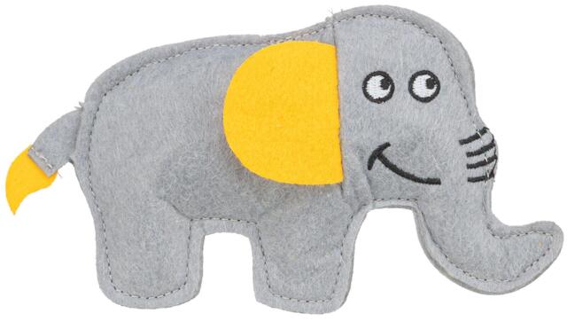 Trixie elefant i filt med katteurt 15 cm | kattelegetøj der opfordrer til leg